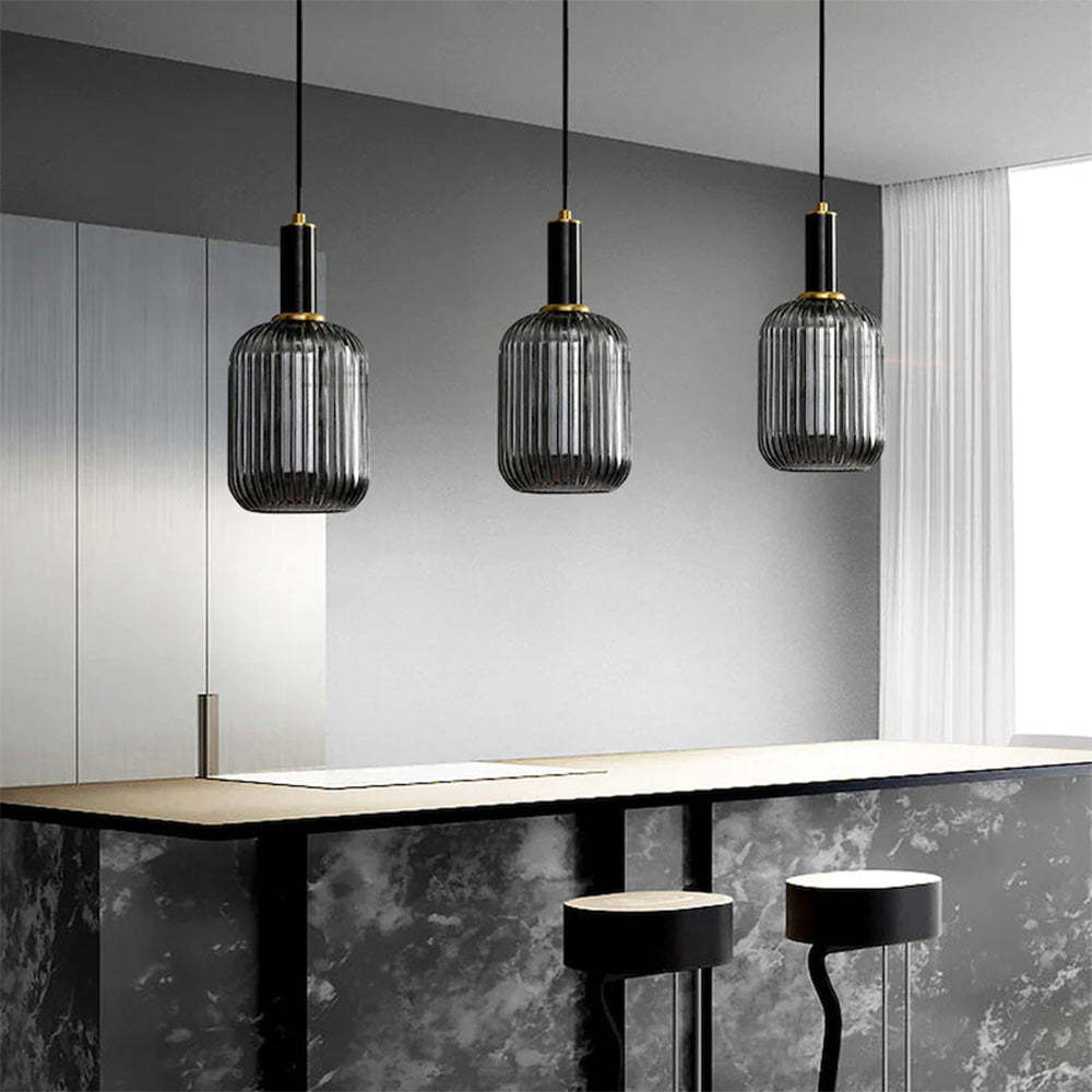 Black Copper Glass Ceiling Pendant Light