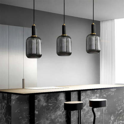 Black Copper Glass Ceiling Pendant Light