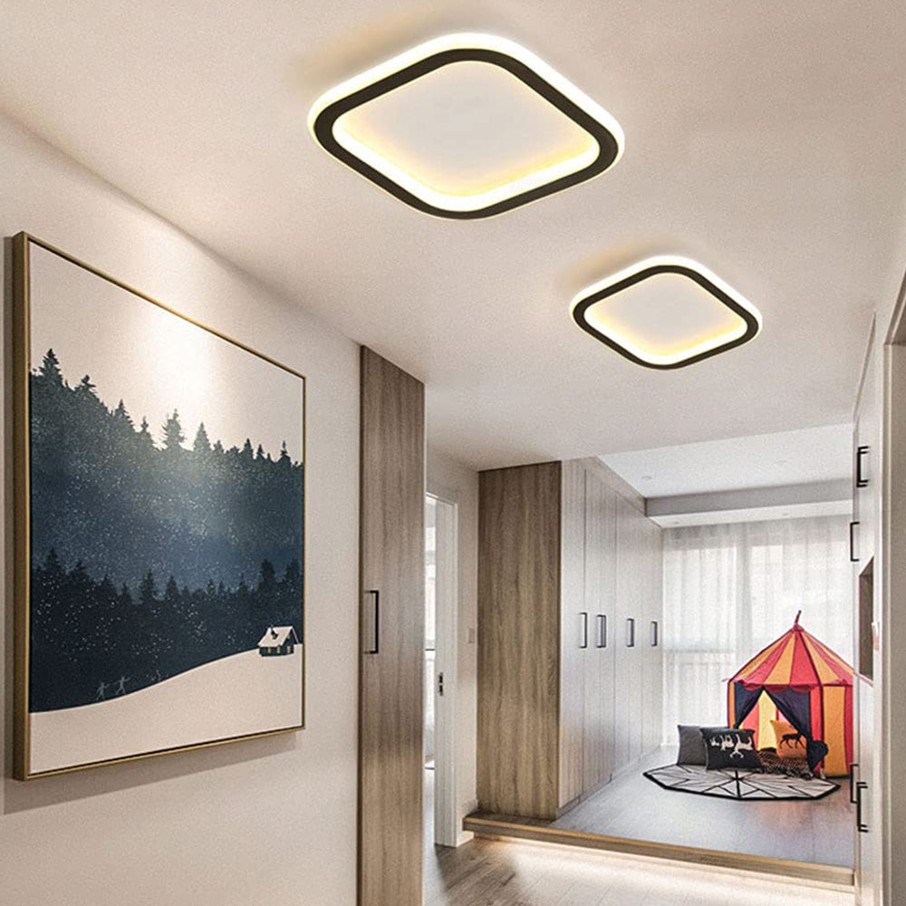 Modern Geometric Iron LED Ceiling Lights For Bedroom