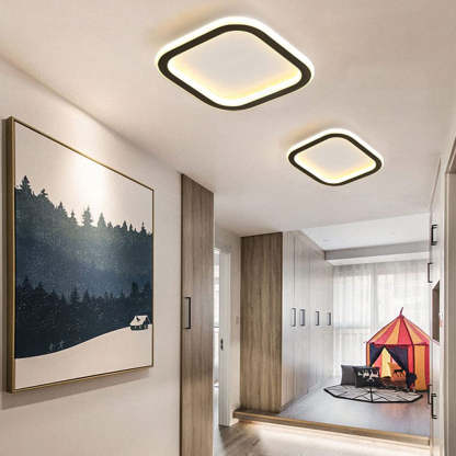 Modern Geometric Iron LED Ceiling Lights For Bedroom