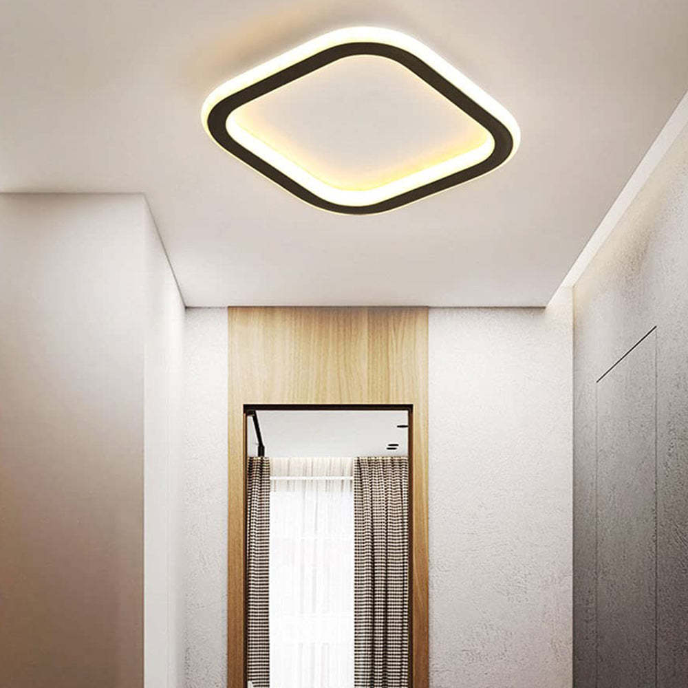 Modern Geometric Iron LED Ceiling Lights For Bedroom