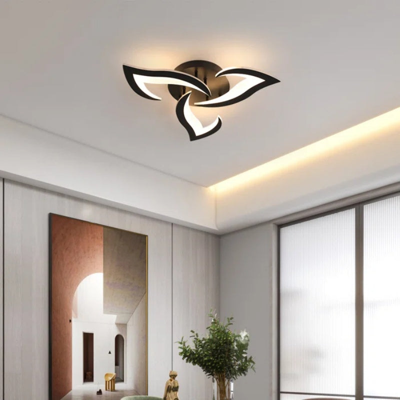 Modern Flower Shape Iron LED Ceiling Light For Bedroom