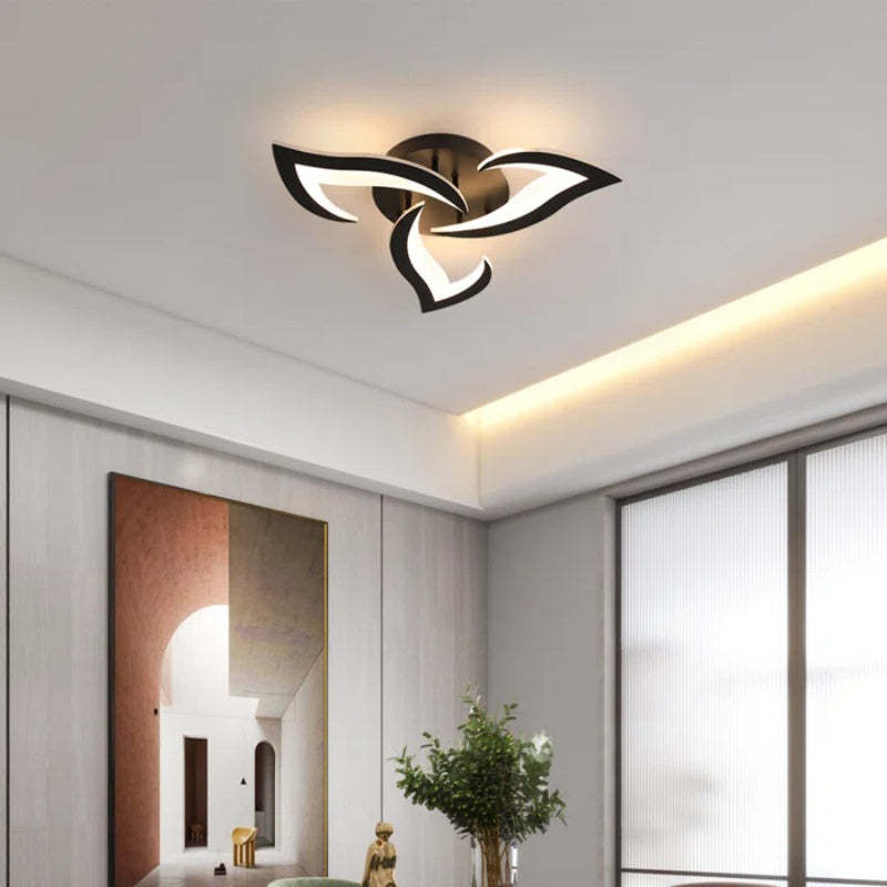 Modern Flower Shape Iron LED Ceiling Light For Bedroom