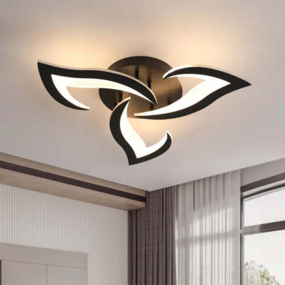 Modern Flower Shape Iron LED Ceiling Light For Bedroom