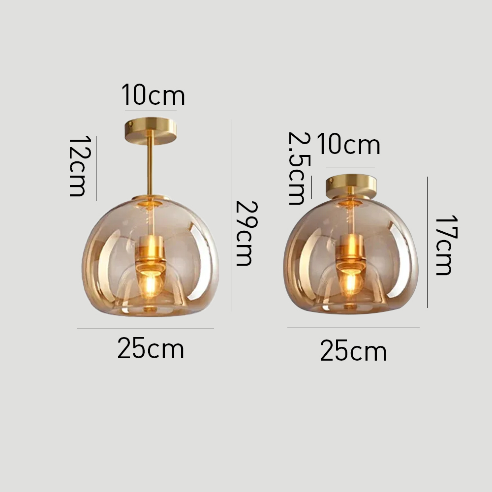 Modern Copper Flush Hallway Lights