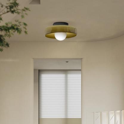 Glass Round LED Ceiling Light -Homdiy