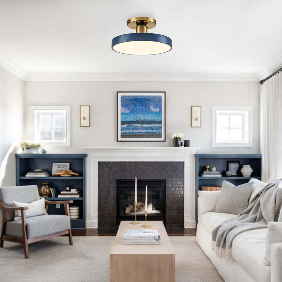 Contemporary Blue LED Ceiling Lights For Living Room