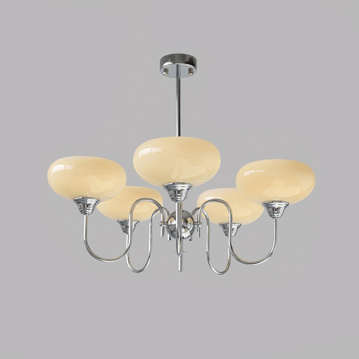 Bubble Creamy Persimmon Glass Chandelier -Homdiy