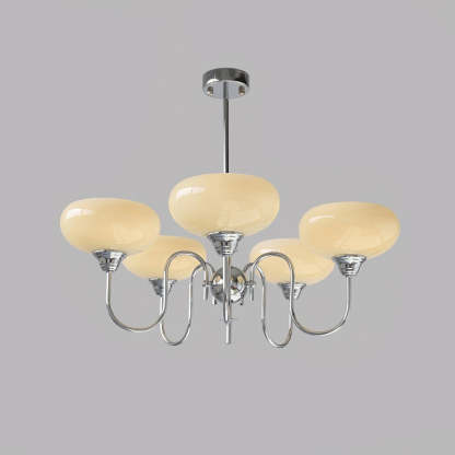 Bubble Creamy Persimmon Glass Chandelier -Homdiy