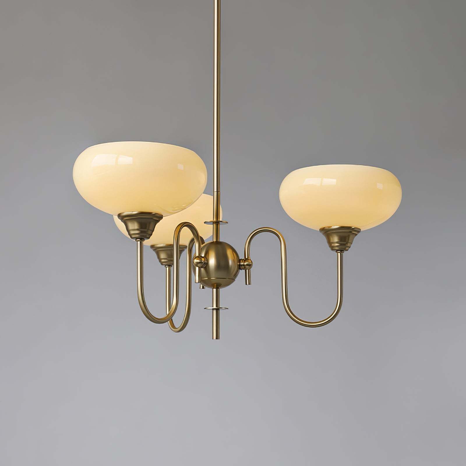 Bubble Creamy Persimmon Glass Chandelier -Homdiy