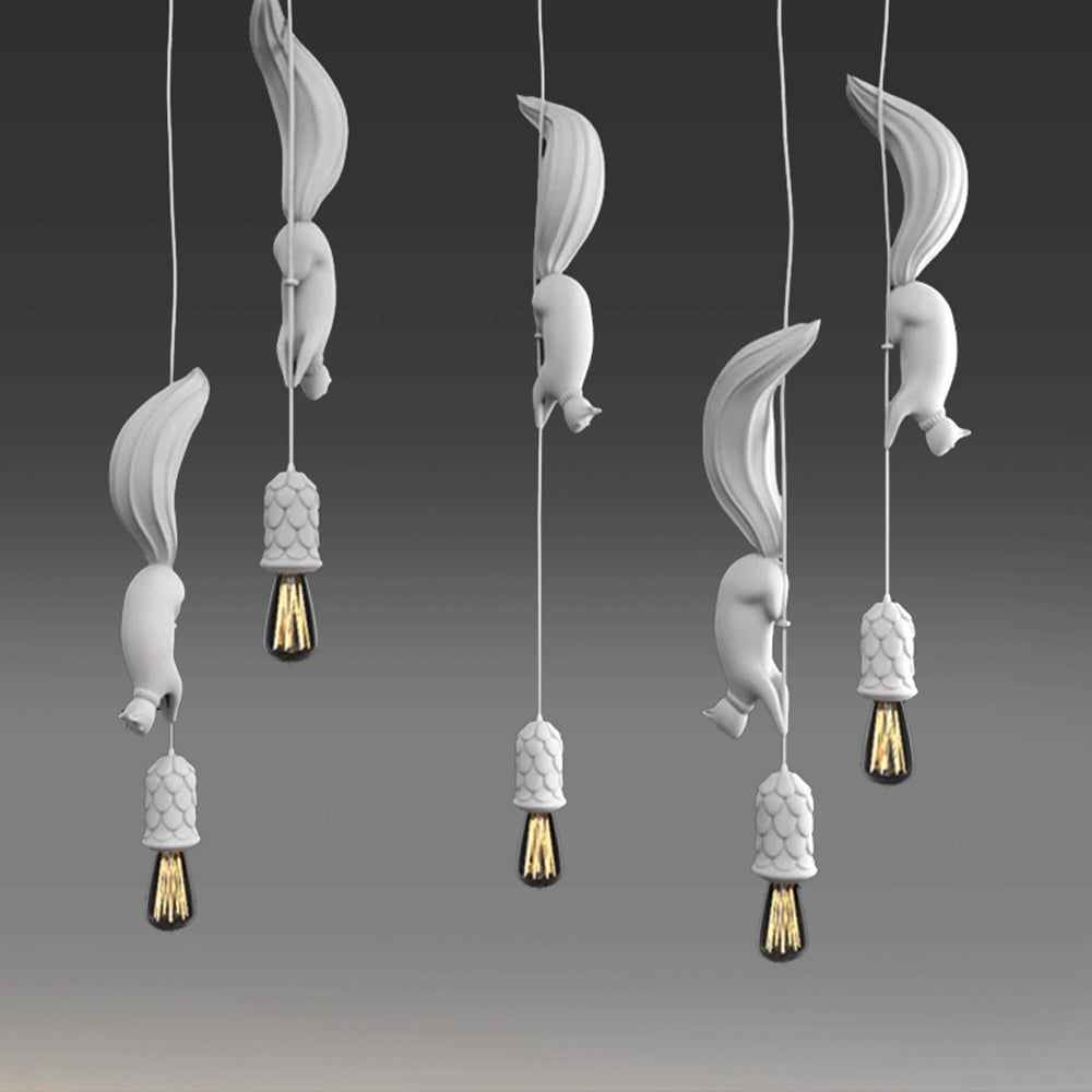 Creative Squirrel Resin Ceiling Pendant Light