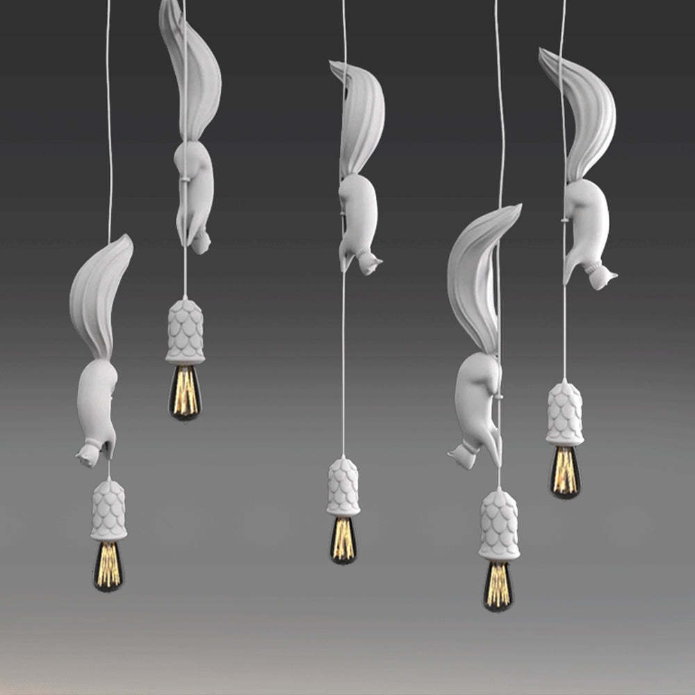 Creative Squirrel Resin Ceiling Pendant Light