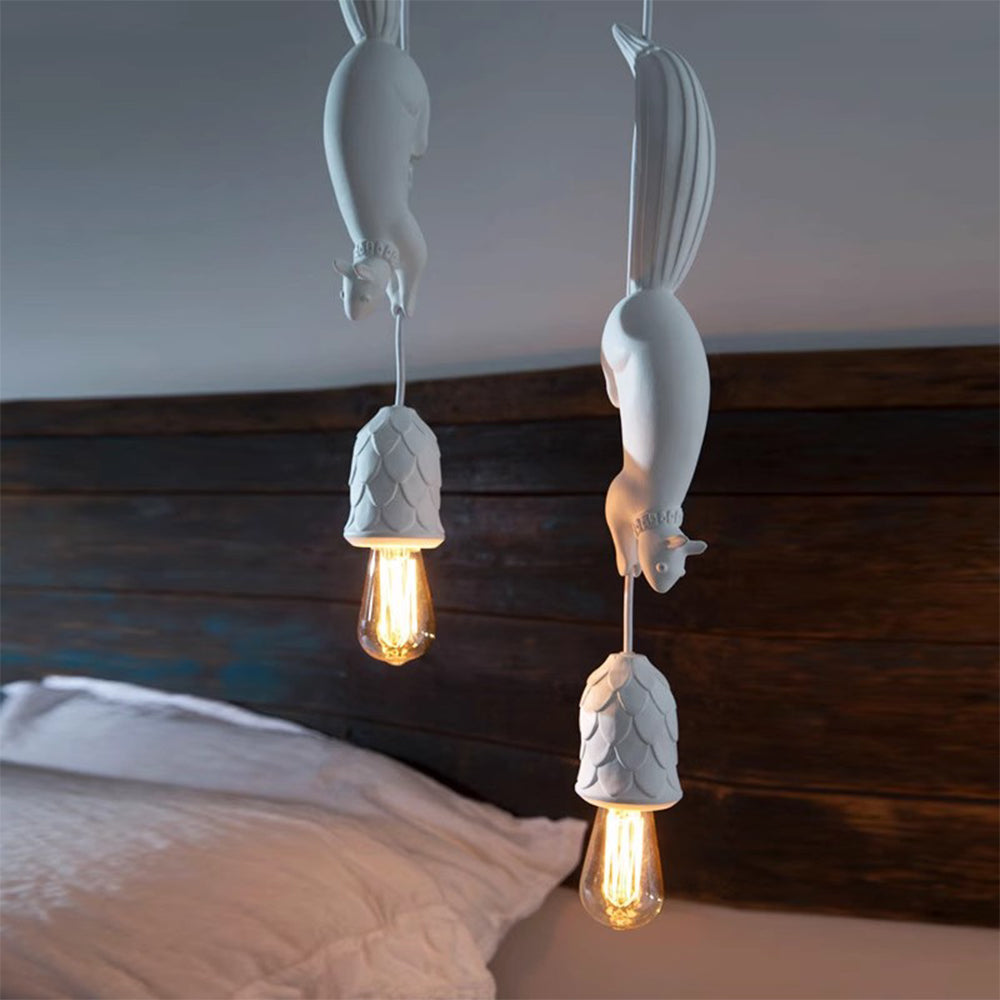 Creative Squirrel Resin Ceiling Pendant Light