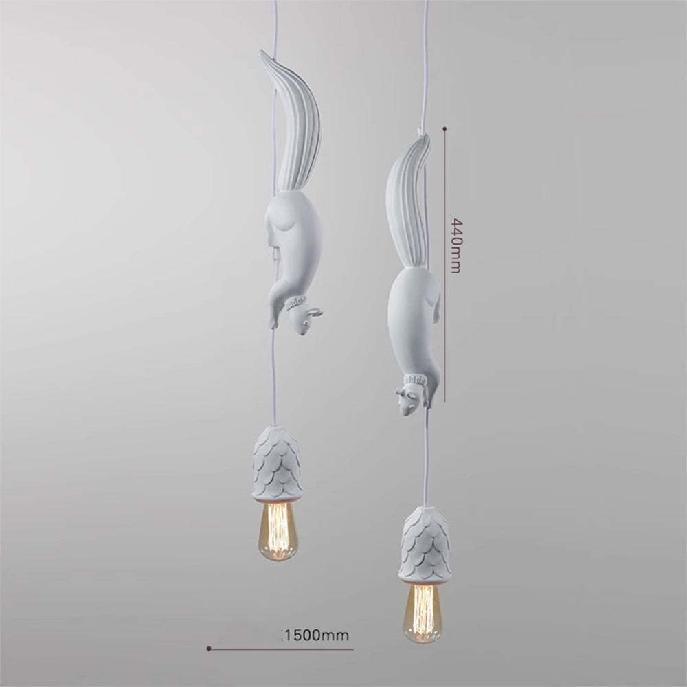 Creative Squirrel Resin Ceiling Pendant Light