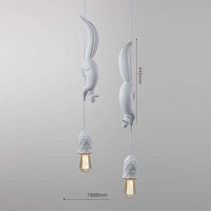 Creative Squirrel Resin Ceiling Pendant Light