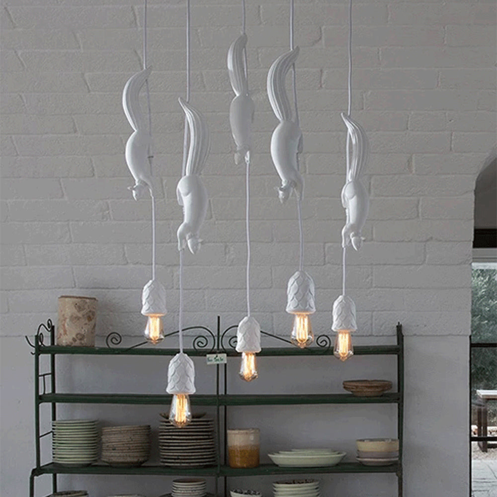 Creative Squirrel Resin Ceiling Pendant Light