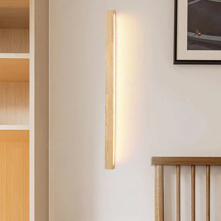 Nordic Wood Simple Mirror Bathroom Wall Lighting