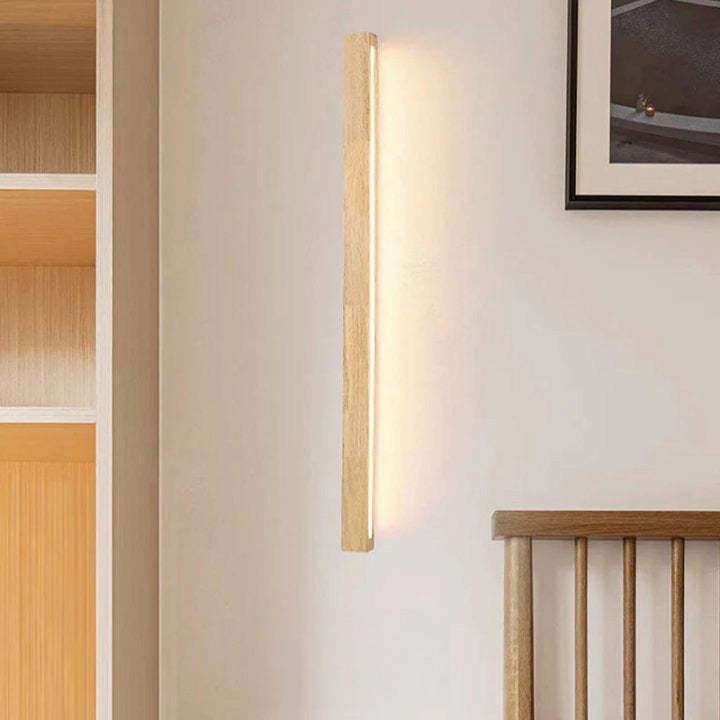 Nordic Wood Simple Mirror Bathroom Wall Lighting