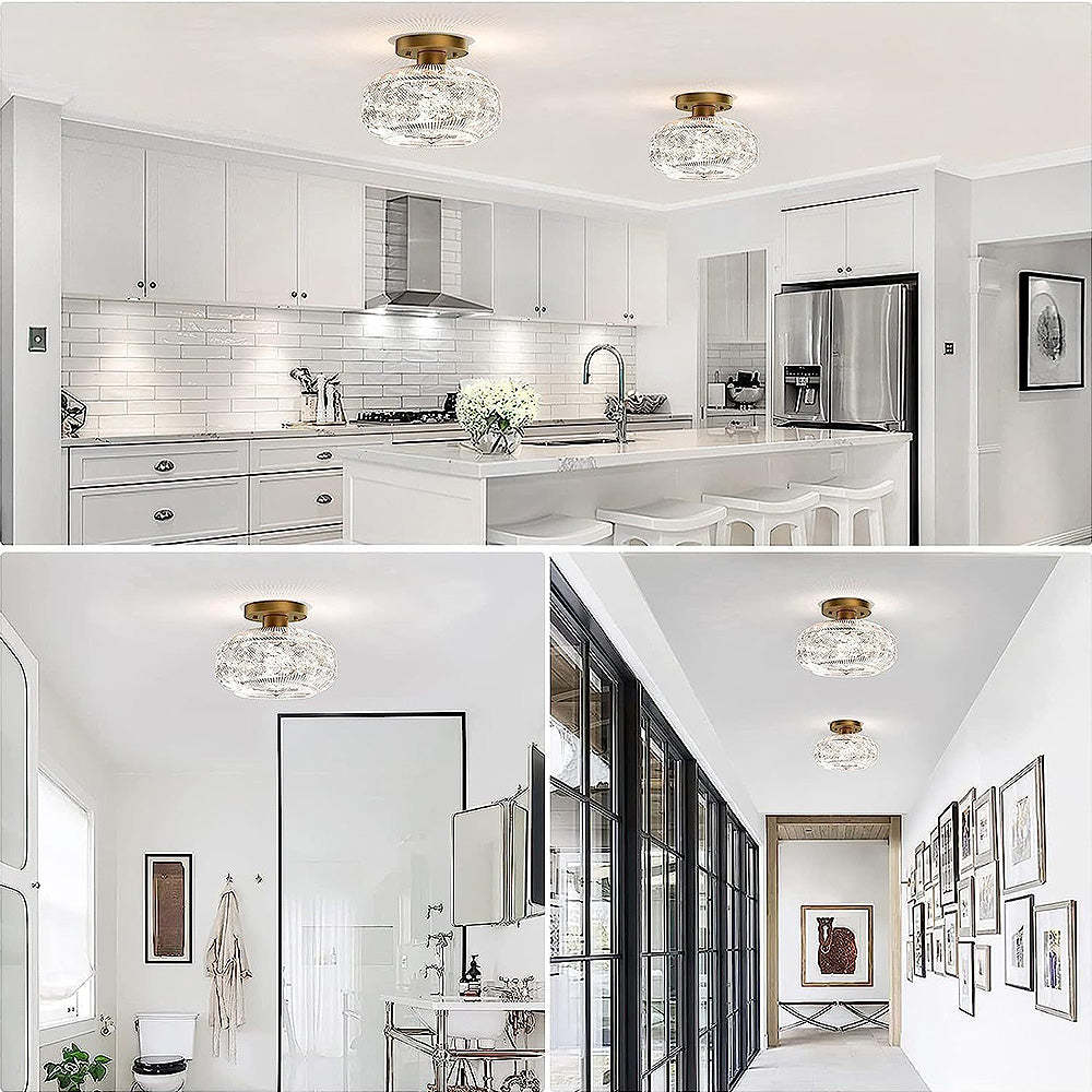 Luxury Metal Glass Round Ceiling Light