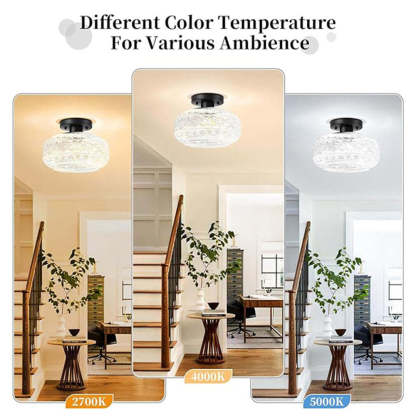 Luxury Metal Glass Round Ceiling Light