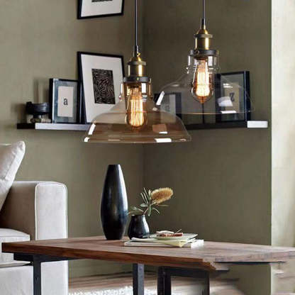 Nordic Simple Clear Glass Bedside Pendant Lighting