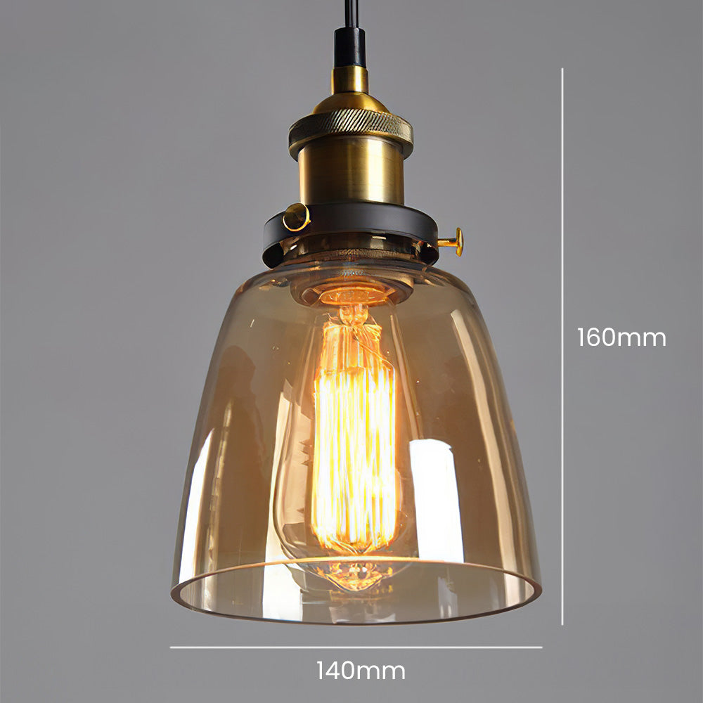 Nordic Simple Clear Glass Bedside Pendant Lighting