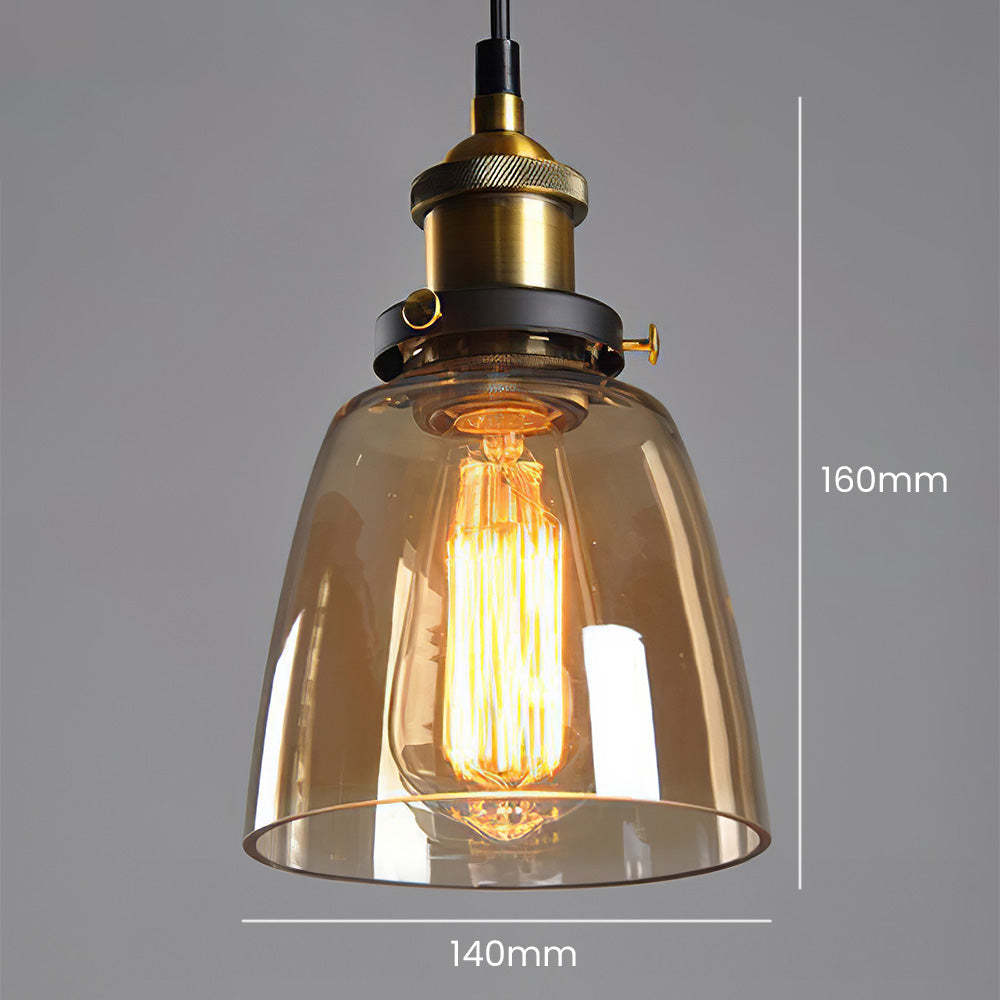 Nordic Simple Clear Glass Bedside Pendant Lighting
