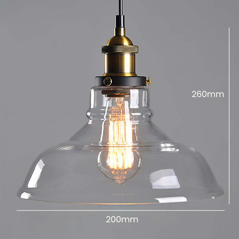 Nordic Simple Clear Glass Bedside Pendant Lighting