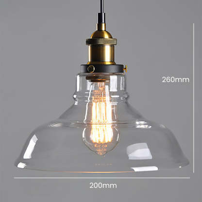 Nordic Simple Clear Glass Bedside Pendant Lighting