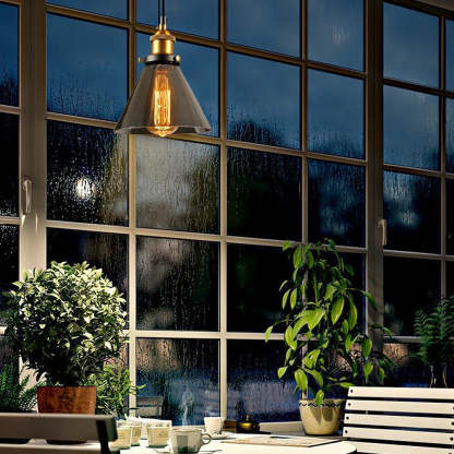 Nordic Simple Clear Glass Bedside Pendant Lighting