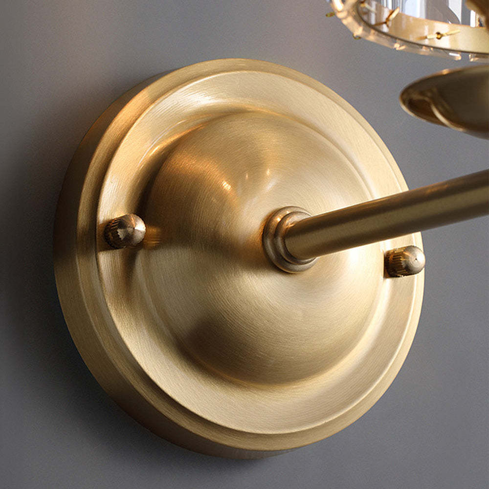 Luxury Clear Crystal Round Small Wall Light