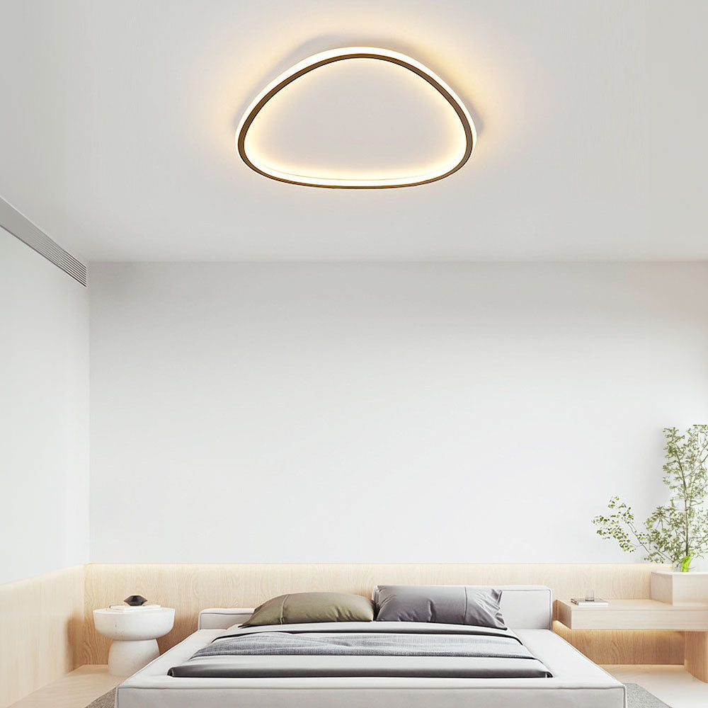 Homdiy Ceiling Light Nordic Simple Oval Black LED Ceiling Lights For Bedroom