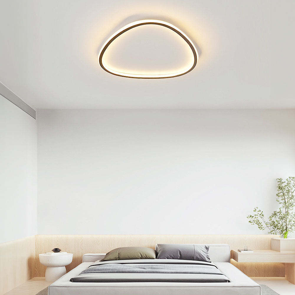 Homdiy Ceiling Light Nordic Simple Oval Black LED Ceiling Lights For Bedroom