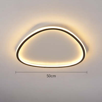 Nordic Simple Oval Black LED Ceiling Light For Bedroom