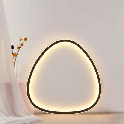 Nordic Simple Oval Black LED Ceiling Light For Bedroom