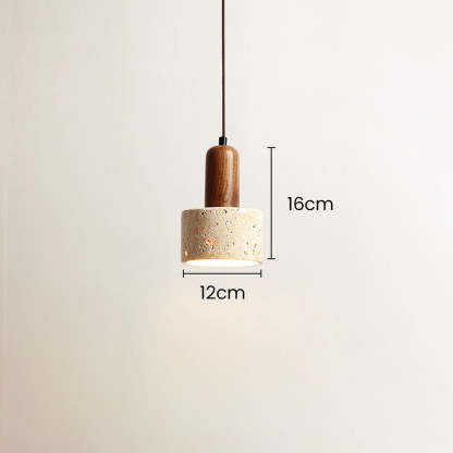 Retro Rustic Natural Stone Pendant Light For Dining Room