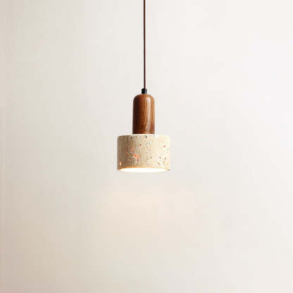 Retro Rustic Natural Stone Pendant Light For Dining Room