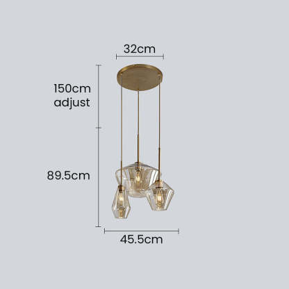 Art Deco Glass Kitchen Pendant Light