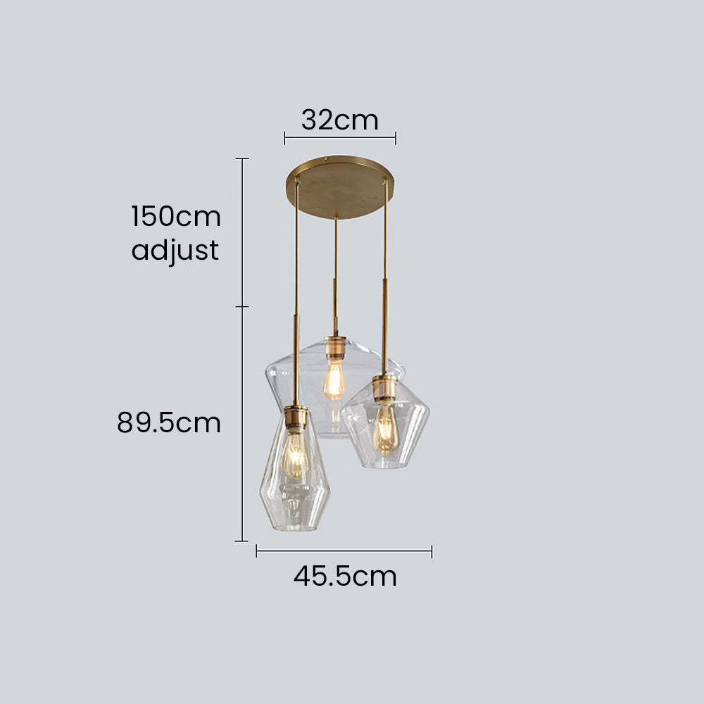 Art Deco Glass Kitchen Pendant Light