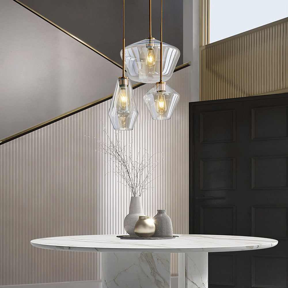 Art Deco Glass Kitchen Pendant Light