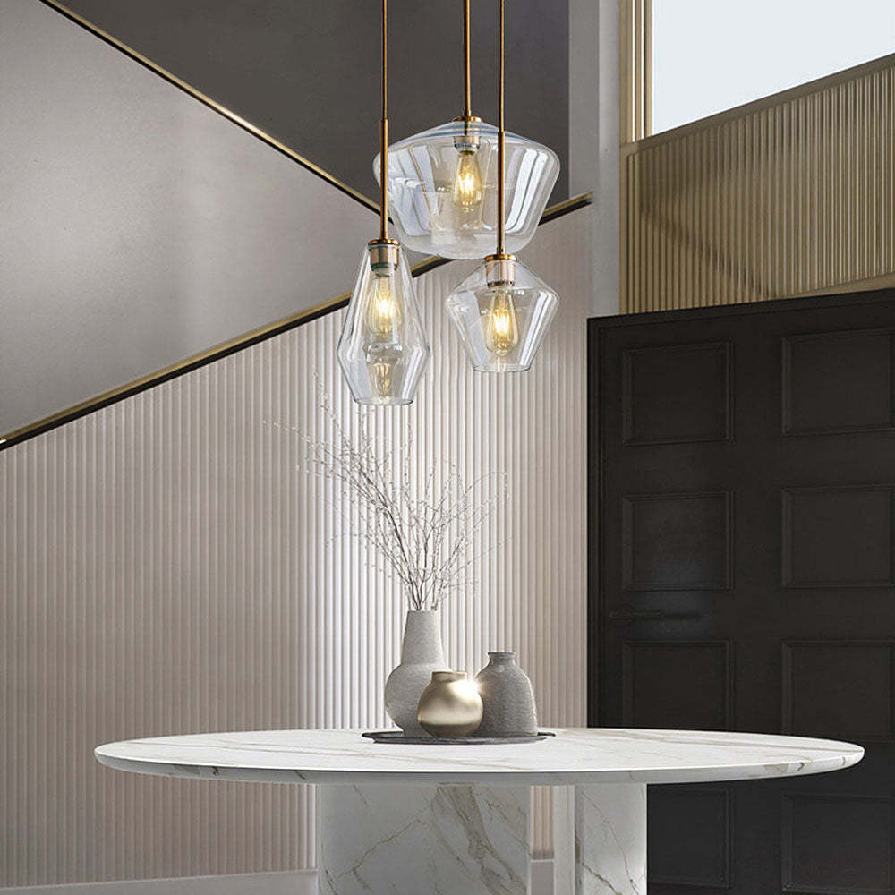 Art Deco Glass Kitchen Pendant Light