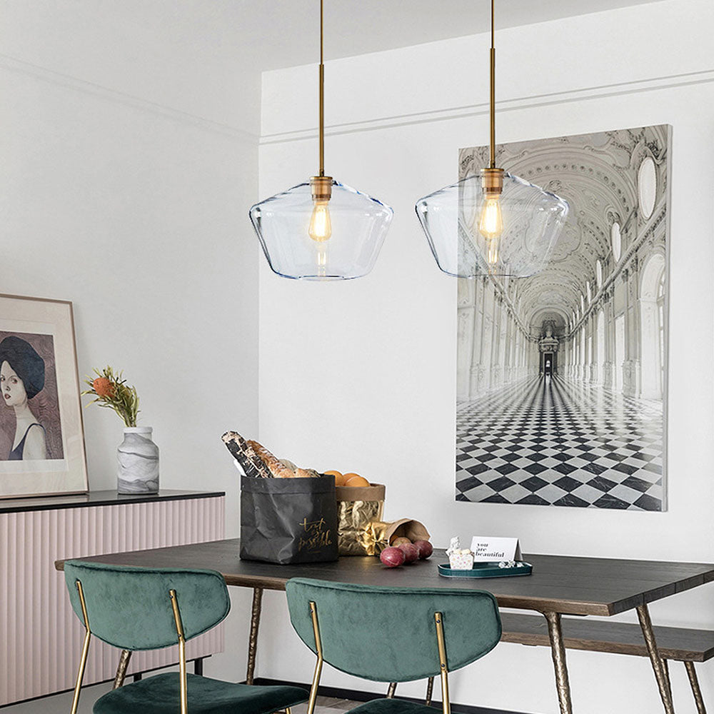 Art Deco Glass Kitchen Pendant Light