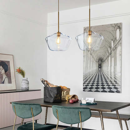 Art Deco Glass Kitchen Pendant Light