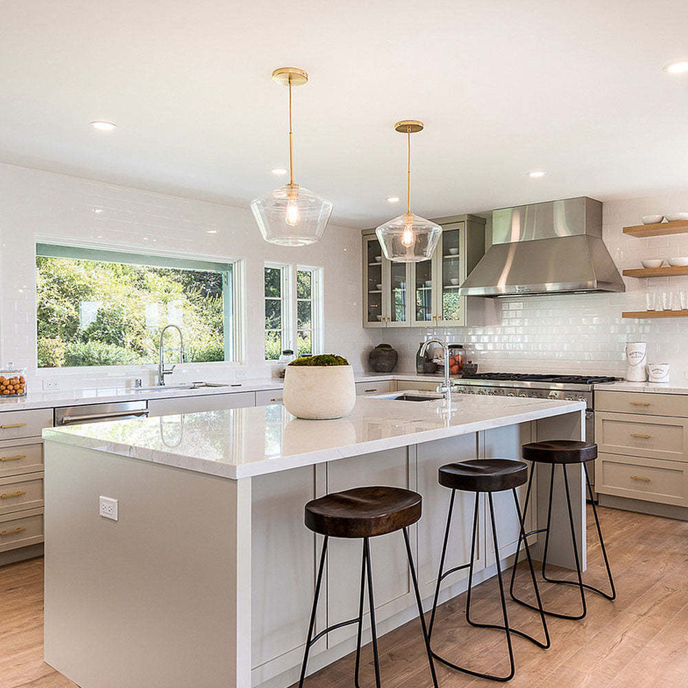 Art Deco Glass Kitchen Pendant Light