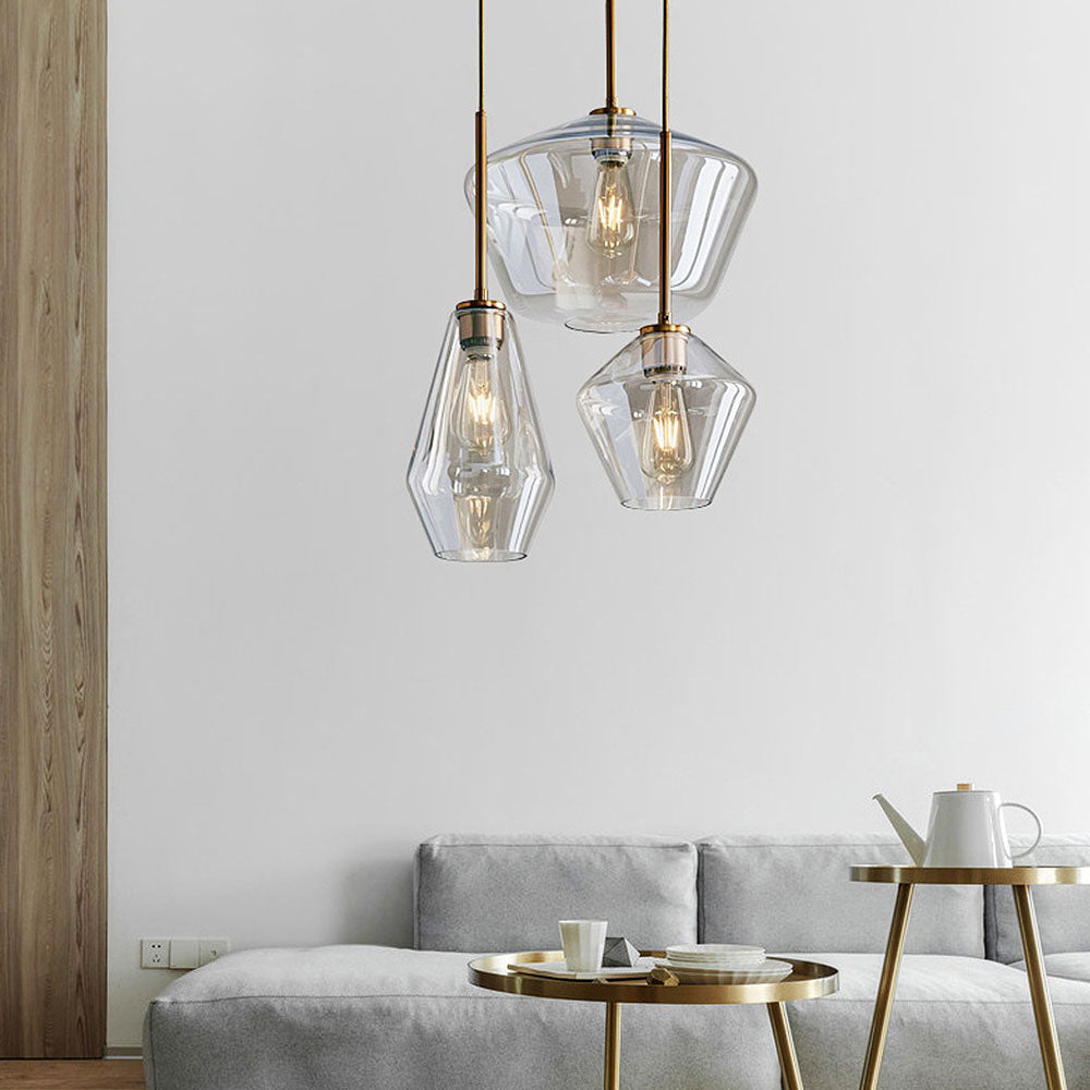 Art Deco Glass Kitchen Pendant Light