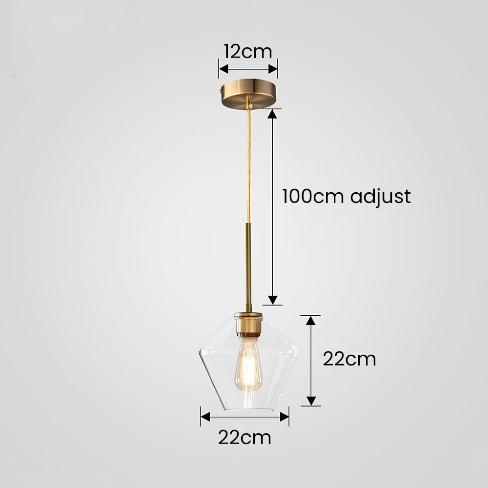 Art Deco Glass Kitchen Pendant Light