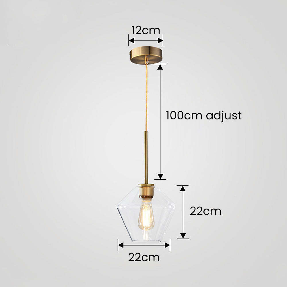 Art Deco Glass Kitchen Pendant Light