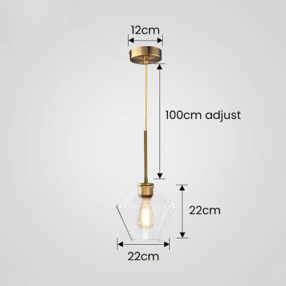 Art Deco Glass Kitchen Pendant Light