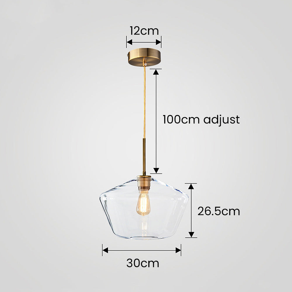 Art Deco Glass Kitchen Pendant Light