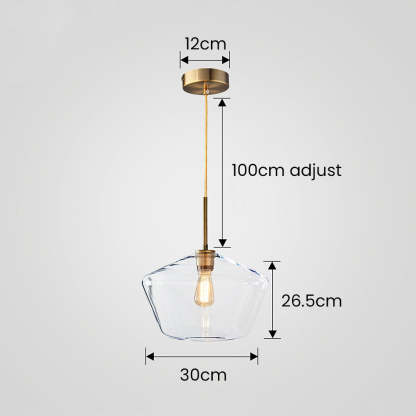 Art Deco Glass Kitchen Pendant Light